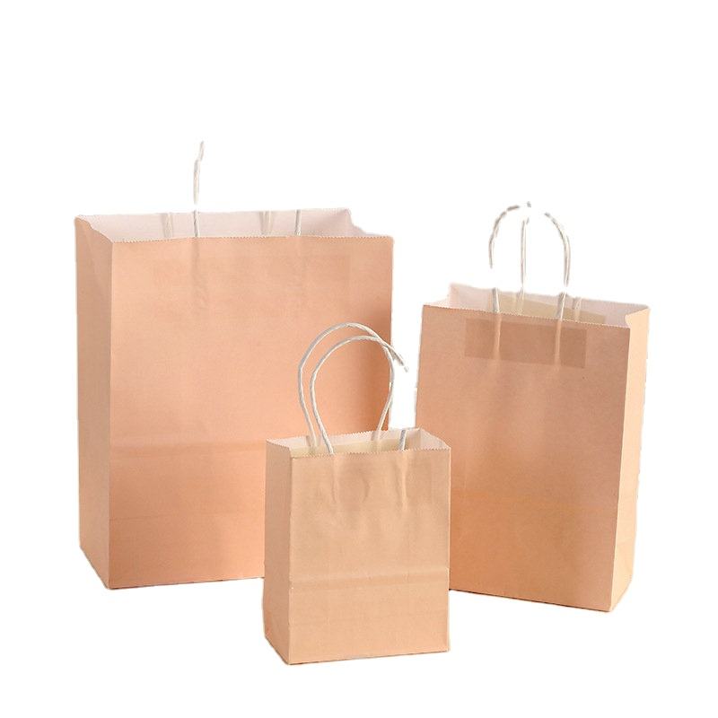 Best Quality Paper Bag Kraft Gift Packaging Bag With Logo Print Brown Kraft Paper Shopping Bags