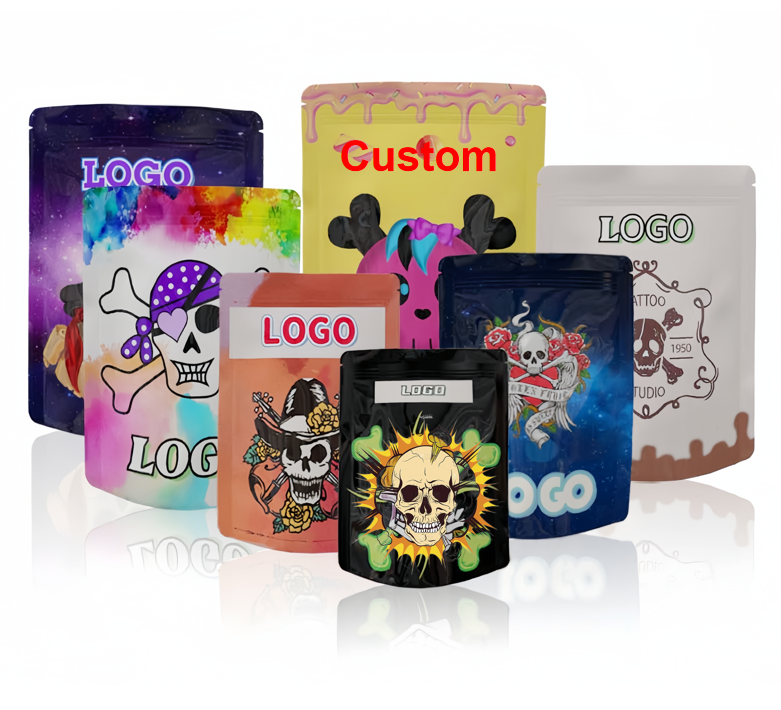 Factory Custom New 3.5g 7g 14g 28g 1Pound 1lb 1g Mylar Bags