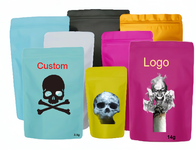 Factory Custom New 3.5g 7g 14g 28g 1Pound 1lb 1g Mylar Bags