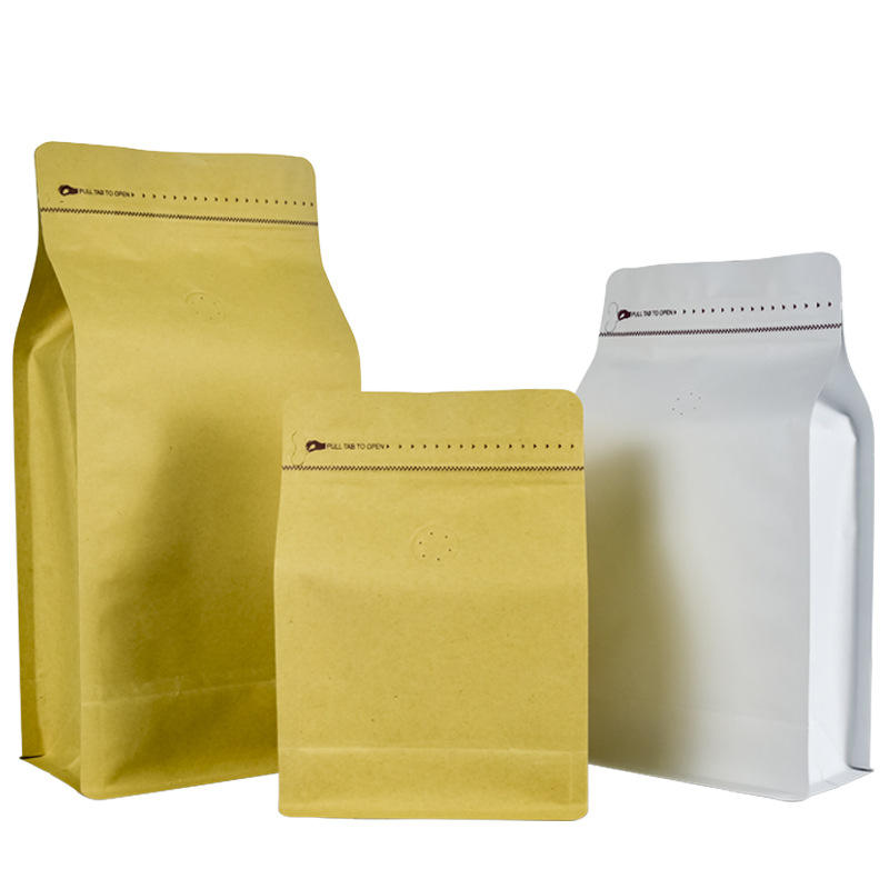 Different Size Brown Kraft Paper Zipper Food Coffee Tea Biodegradable Stand up Bag Pouch With Clear Window