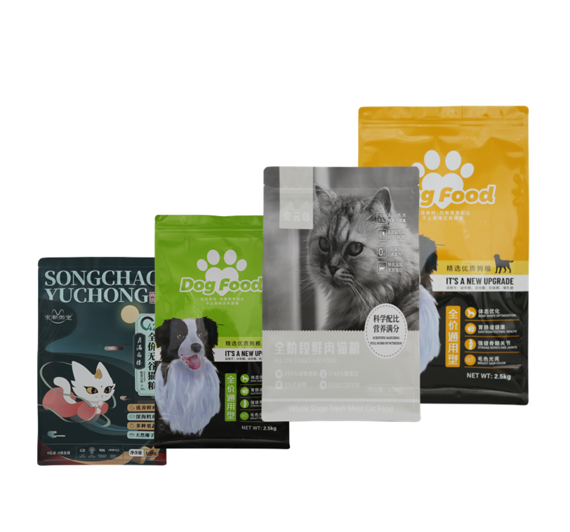 1kg 2kg 4kg 20kg Cat Litter Cat Food Kraft Paper Packaging Pet Food Bag Dog Food Treat Packaging Paper Bag Zipper Lock Bags
