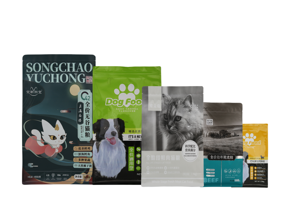 1kg 2kg 4kg 20kg Cat Litter Cat Food Kraft Paper Packaging Pet Food Bag Dog Food Treat Packaging Paper Bag Zipper Lock Bags