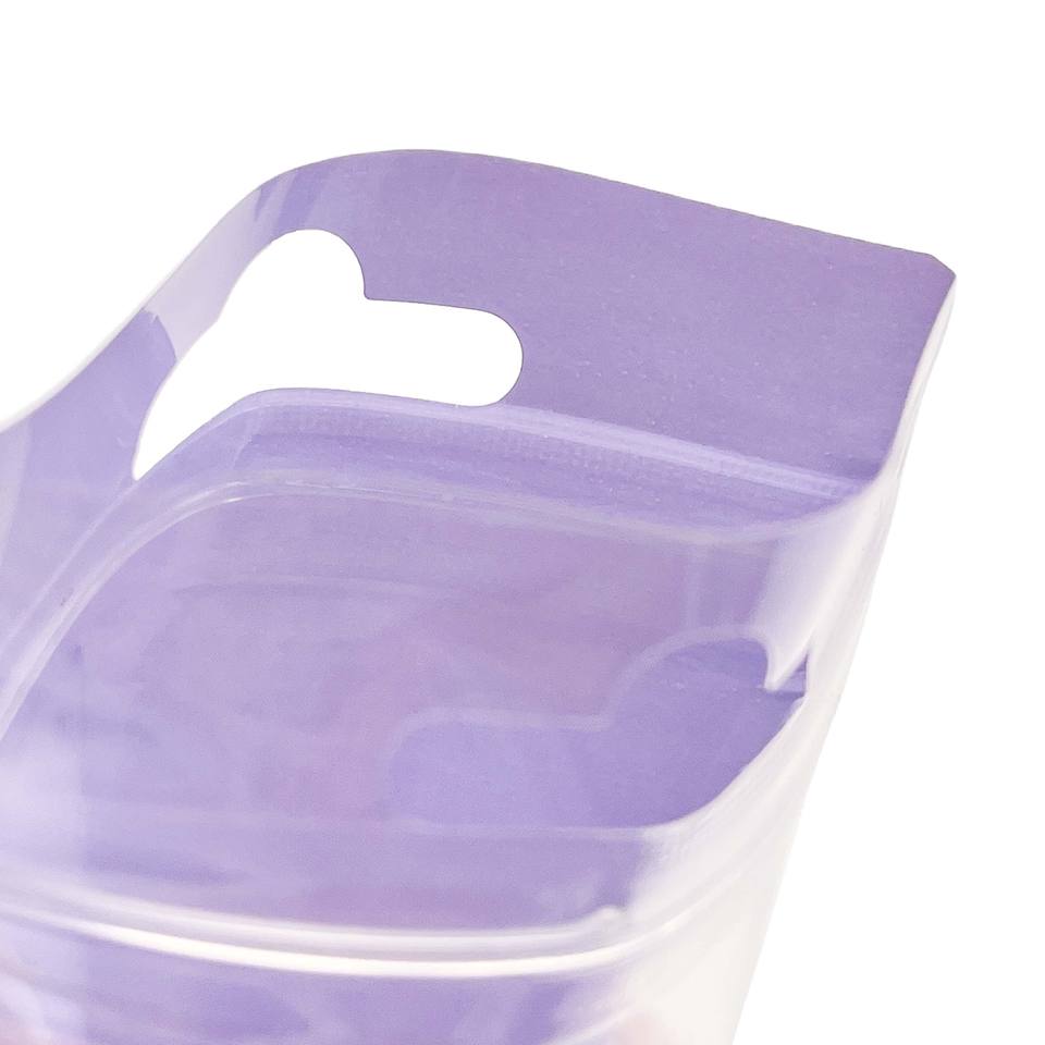 Custom Three Side Seal Macarons Color Jewelry Brush Plastic Bag Storage Transparent Holographic Sealed Packaging Ziplock Bags