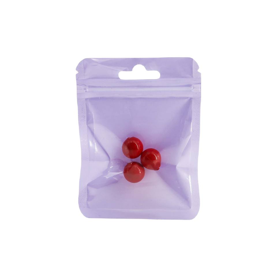 Custom Three Side Seal Macarons Color Jewelry Brush Plastic Bag Storage Transparent Holographic Sealed Packaging Ziplock Bags