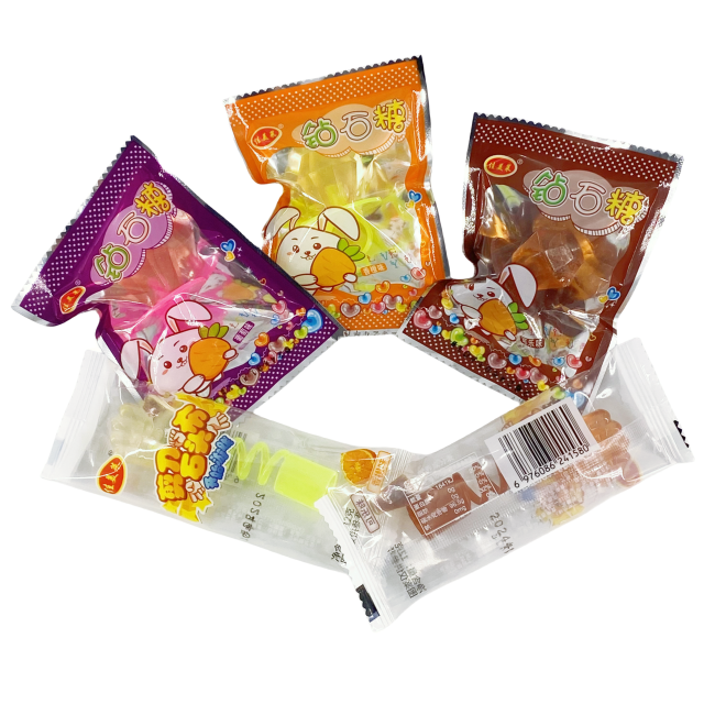 Custom Food Grade Plastic Heat 3 Sides Back Seal Lollipop Sweet Wrapper Candy Packaging Bags With Logo