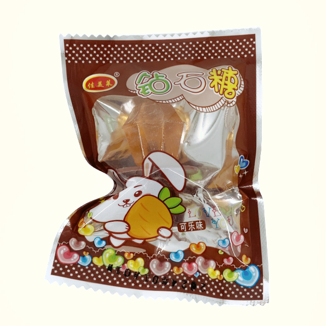 Custom Food Grade Plastic Heat 3 Sides Back Seal Lollipop Sweet Wrapper Candy Packaging Bags With Logo