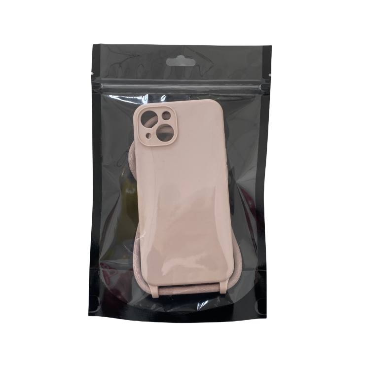 Custom Printed Logo Design One-Side Transparent Glossy Plastic Ziplock Package Cell Phone Case Bag