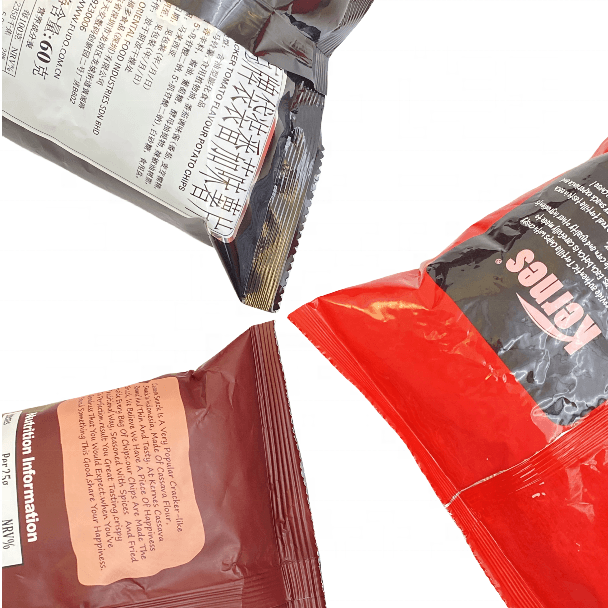 Aluminum Foil Empty Chip Potato Plastic Heat Seal Food Plastic Snack Packaging Custom Printed Mylar Potato Chips Bags