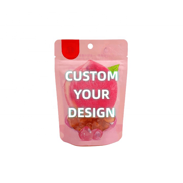 Custom Printing Smell Proof Cotton Gummy Candy Pop Rocks Stand up Pouch Custom Die Cut Candy Packaging Mylar Bags