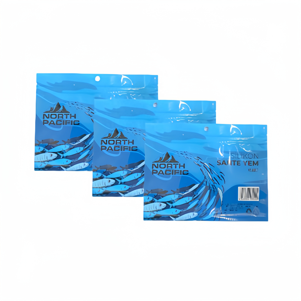 Ziplock Zipper Soft Plastic Food Lure Soft Lures Worm Food Fish 3 Side Seal Custom Bait Bags Hook Fishing Lure Packaging Bag