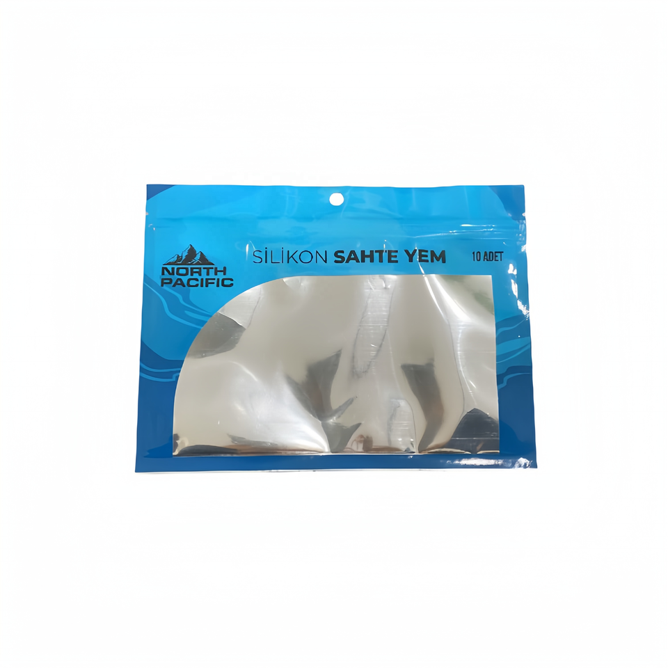 Ziplock Zipper Soft Plastic Food Lure Soft Lures Worm Food Fish 3 Side Seal Custom Bait Bags Hook Fishing Lure Packaging Bag