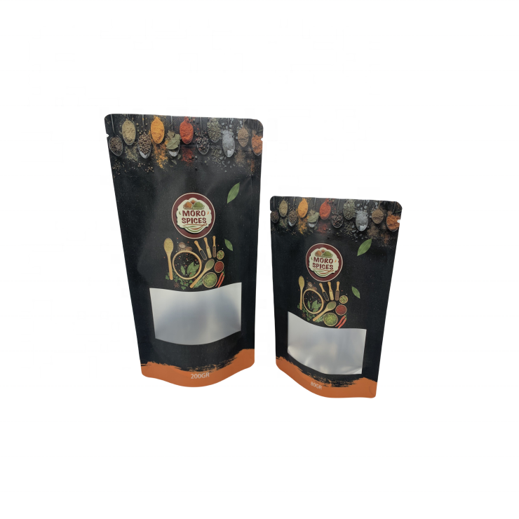 250g Spices Seasoning Flavor Packaging Bag Custom Recyclable Reusable Stand up Pouch Food Packing Bags for Seasoning