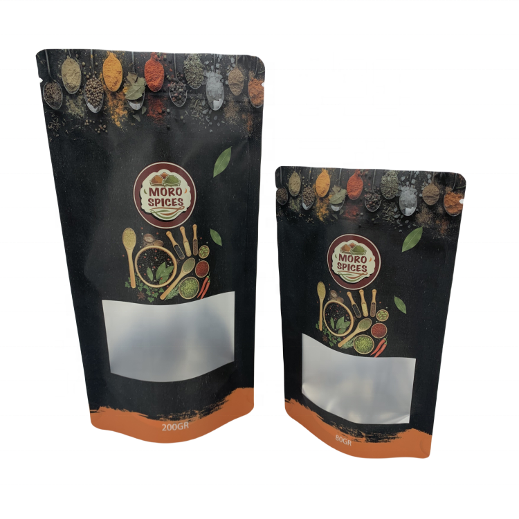 250g Spices Seasoning Flavor Packaging Bag Custom Recyclable Reusable Stand up Pouch Food Packing Bags for Seasoning