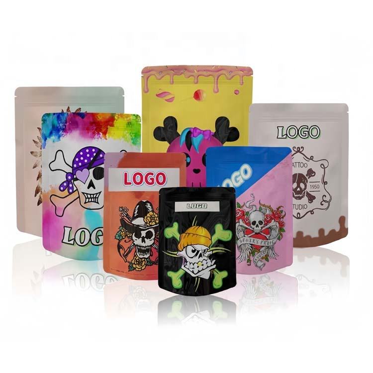 Custom Printed Resealable Child Resistant Smell Proof 1g 3.5g 7g 14g 28g 1oz Mylar Bag