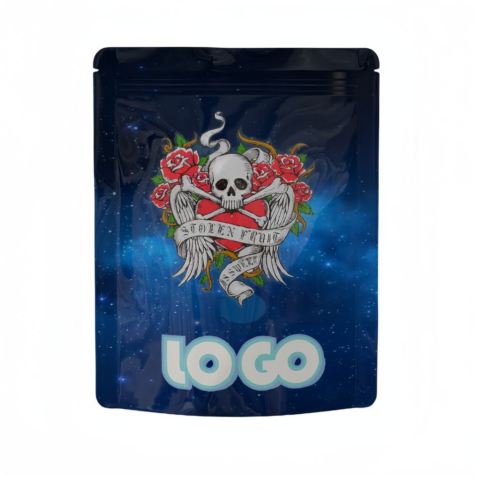Custom Printed Laminated Plastic Pouch 1g 3.5 g 7g Ziplock Packaging Gummy Zipper Stand up Smell Proof Mylar Bags