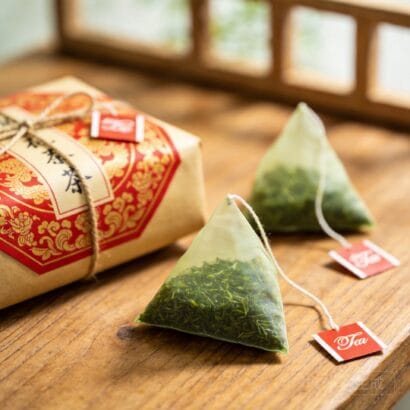 Ziplock plastic green tea